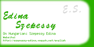 edina szepessy business card